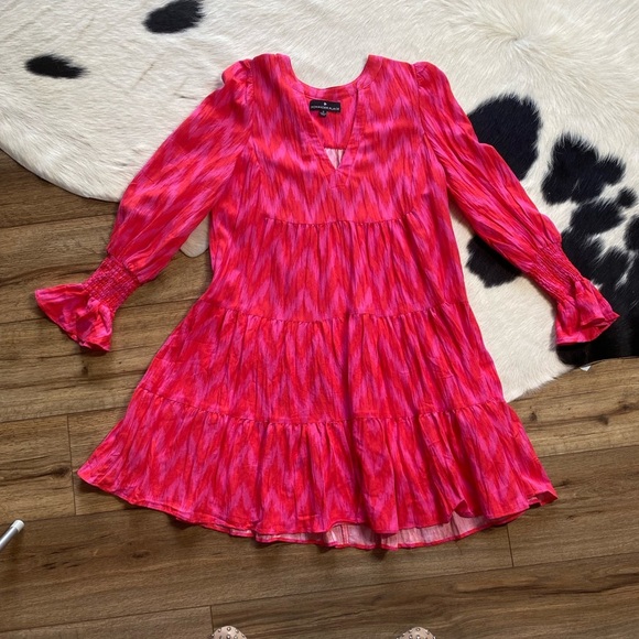 Pomander Place Hot Pink Ikat Kenzo Dress - Picture 2 of 10